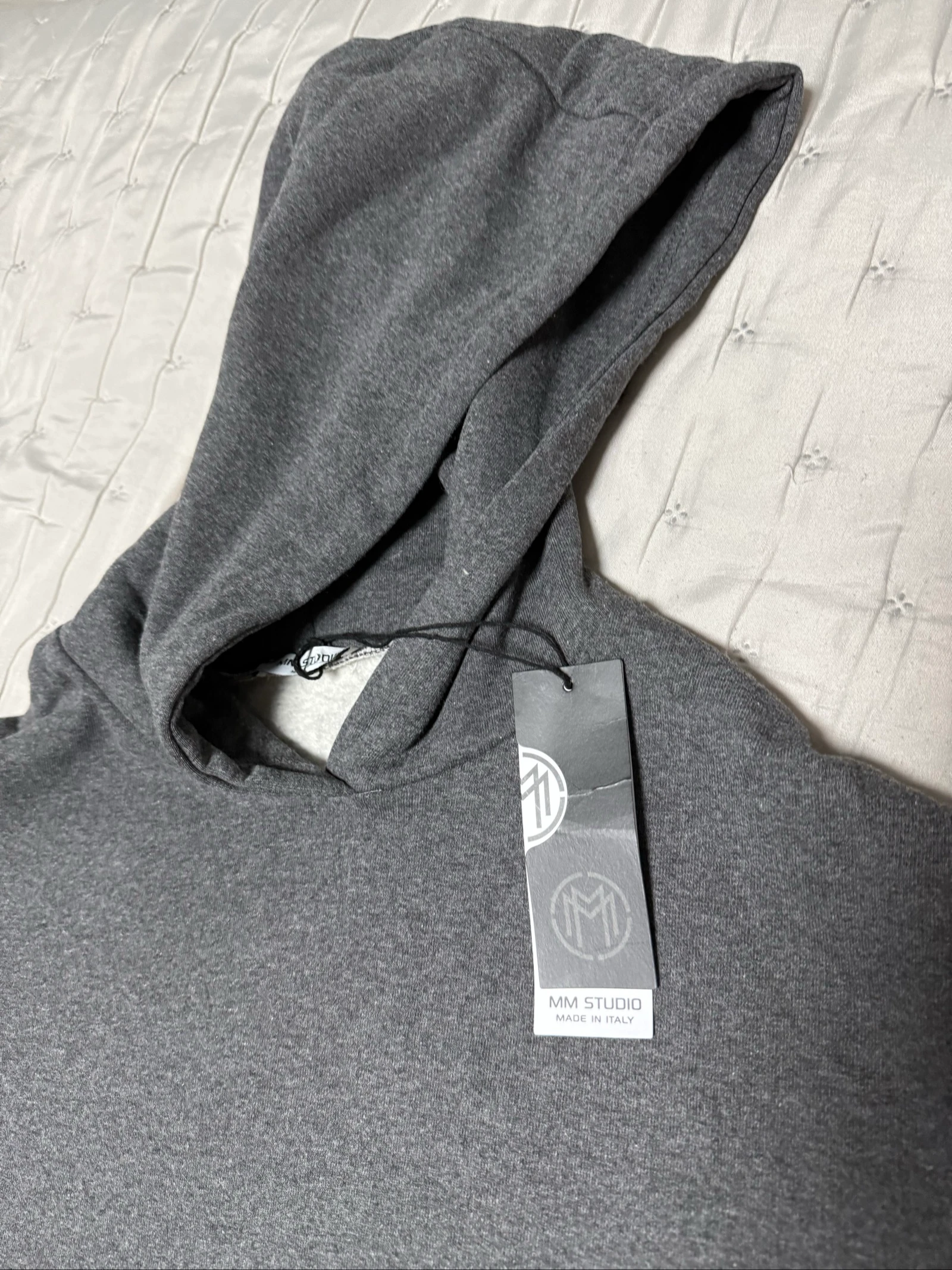 Grijze trui met capuchon en fleece maat XL – photo 5